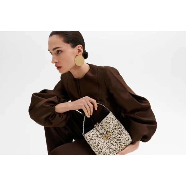By Malina Vendela Blouse in Dark Brown, view 5