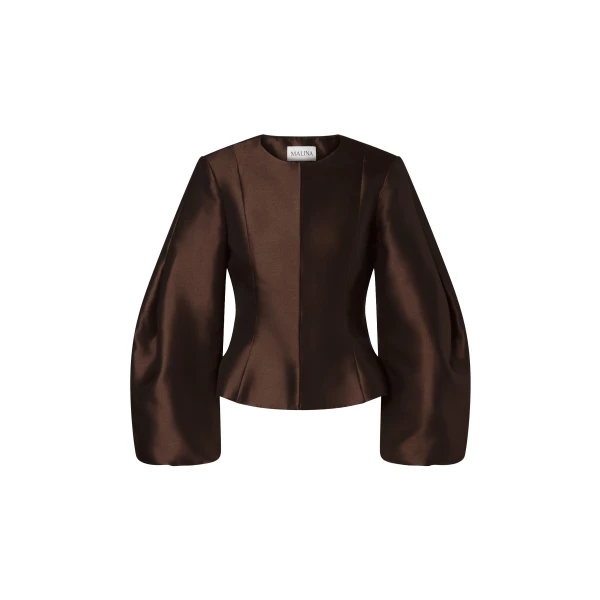 By Malina Vendela Blouse in Dark Brown
