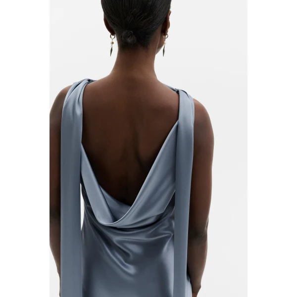By Malina Vida Maxi Dress in Steel Blue, view 5