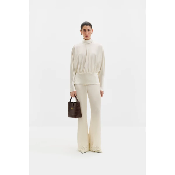 By Malina Vilja Blouse in Pearl, view 3
