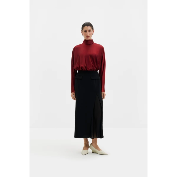 By Malina Vilja Blouse in Ruby, view 3