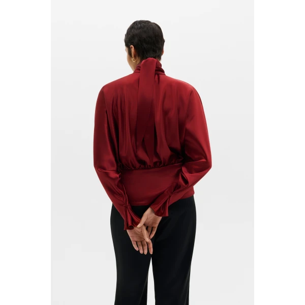 By Malina Vilja Blouse in Ruby, view 4