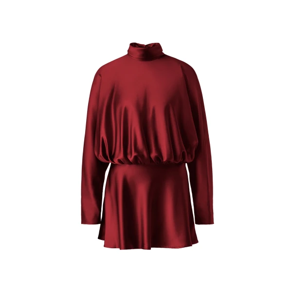 By Malina Vilja Mini Dress in Ruby