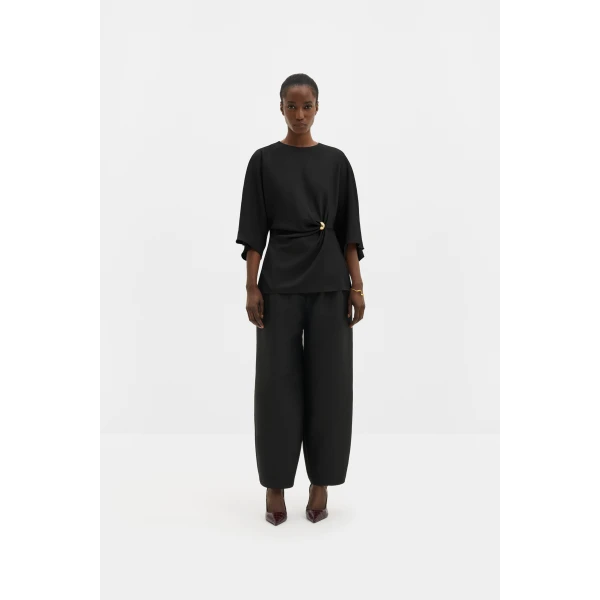 By Malina Zilla Blouse in Black, view 3