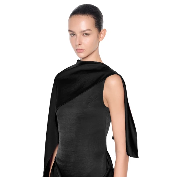 CHATS by C.Dam Aisha Dress in Black, view 4