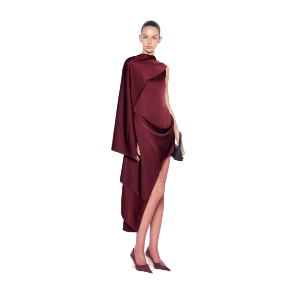 CHATS by C.Dam Aisha Dress in Sangria Red, view 2