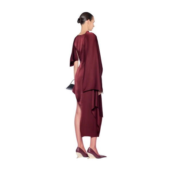CHATS by C.Dam Aisha Dress in Sangria Red, view 3