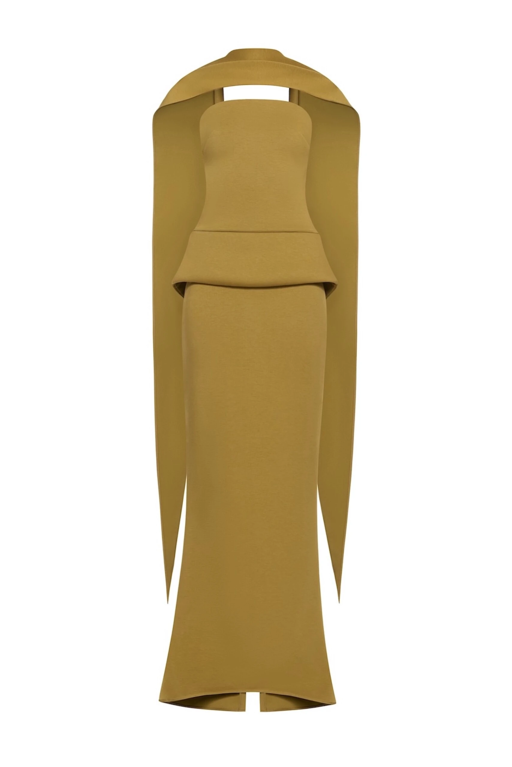 CHATS by C.Dam Alcor Dress in Mustard Green CHATS by C.Dam Alcor Dress in Mustard Green