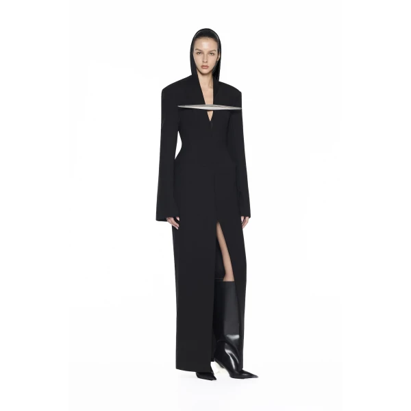 CHATS by C.Dam Amal Coat in Black, view 2