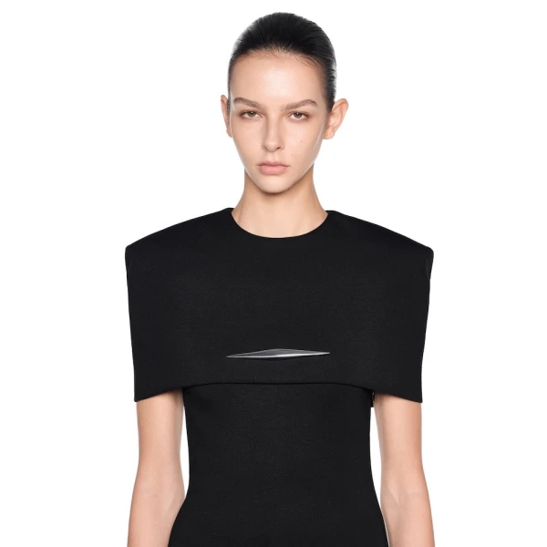 CHATS by C.Dam Amiri Dress in Black and White, view 4