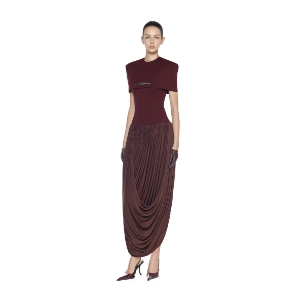 CHATS by C.Dam Amiri Dress in Reddish Brown, view 2