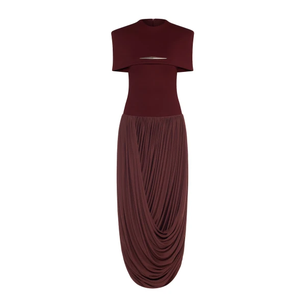 CHATS by C.Dam Amiri Dress in Reddish Brown