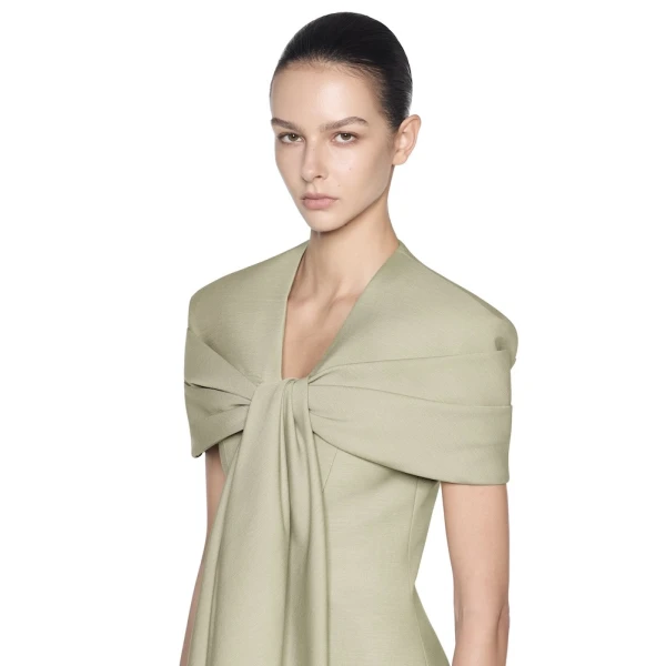 CHATS by C.Dam Caroline Dress in Sage Olive, view 4