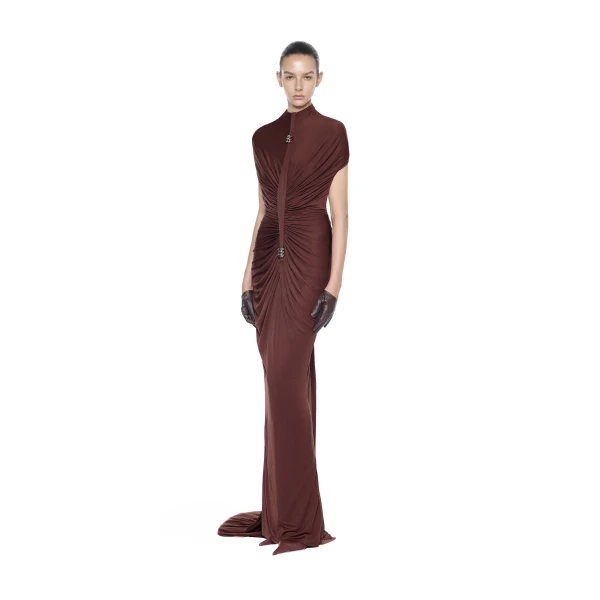 CHATS by C.Dam Cecilia Dress in Maroon, view 2