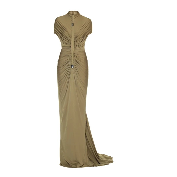 CHATS by C.Dam Cecilia Dress in Mustard Green