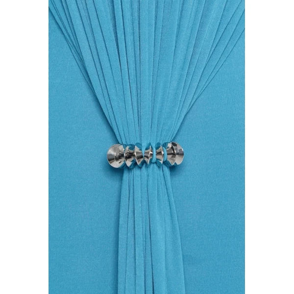 CHATS by C.Dam Cetus Dress in Cerulean Blue, view 5