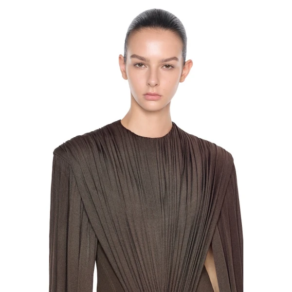 CHATS by C.Dam Curie Dress in Brown, view 4