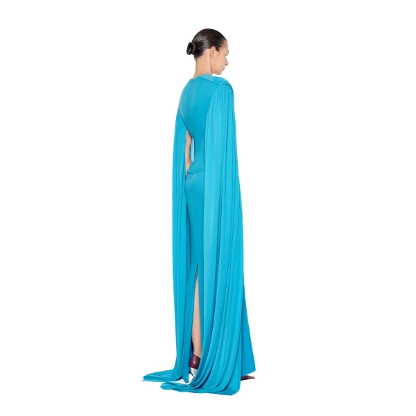 CHATS by C.Dam Curie Dress in Cerulean Blue, view 3