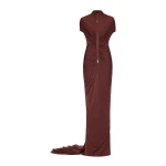 CHATS by C.Dam Edith Dress in Maroon