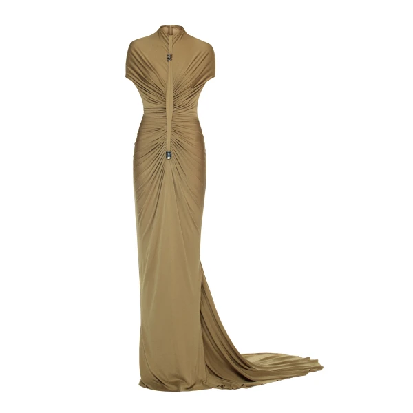 Edith Dress in Mustard Green