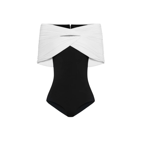CHATS by C.Dam Elsie Top in Black and White