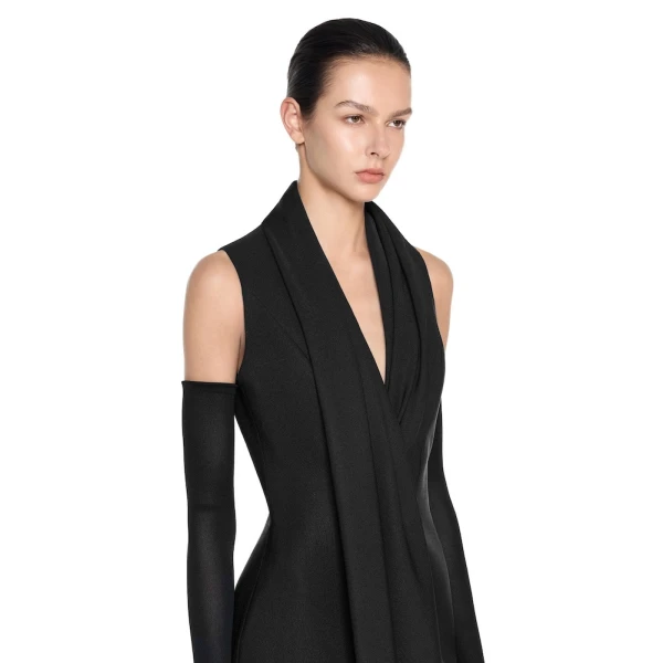 CHATS by C.Dam Fatima Dress in Black, view 4