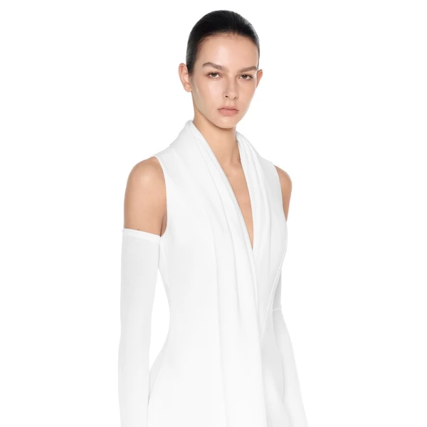 CHATS by C.Dam Fatima Dress in White, view 4