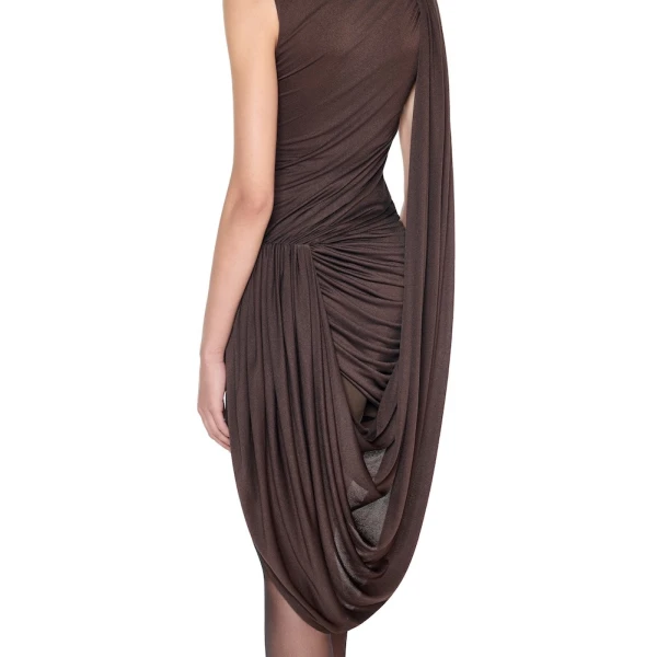 CHATS by C.Dam Frida Dress in Brown, view 4
