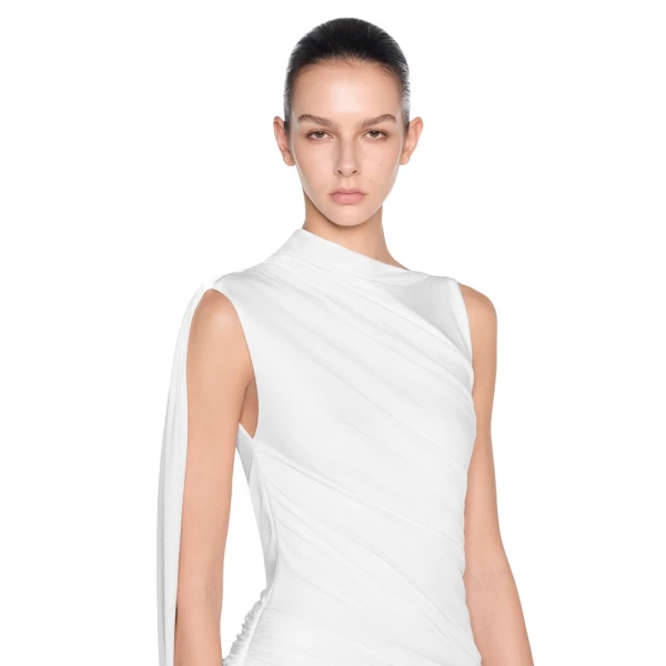 CHATS by C.Dam Frida Dress in White, view 4