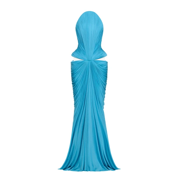 Grimes Dress in Cerulean Blue