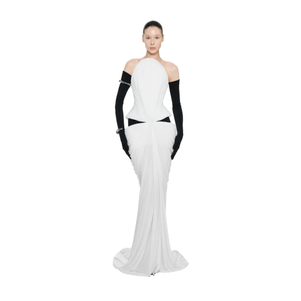 CHATS by C.Dam Grimes Dress in White, view 2