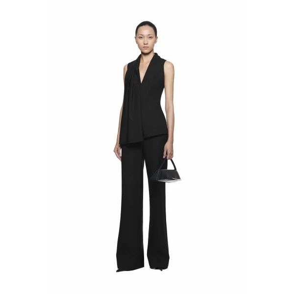 CHATS by C.Dam Hannah Vest and Skirt Set in Black, view 4