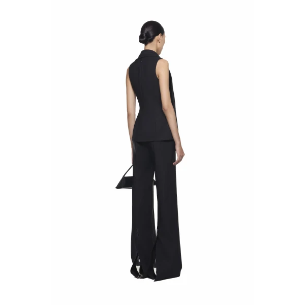 CHATS by C.Dam Hannah Vest and Skirt Set in Black, view 5