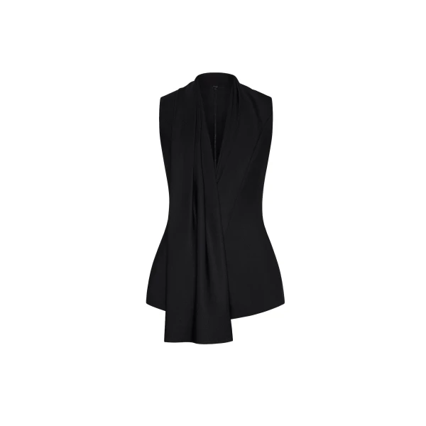 Hannah Vest and Skirt Set in Black