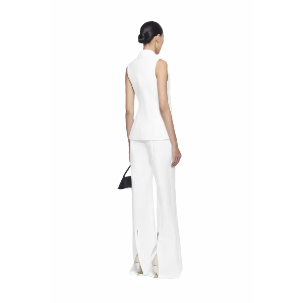 CHATS by C.Dam Hannah Vest and Skirt Set in White, view 5