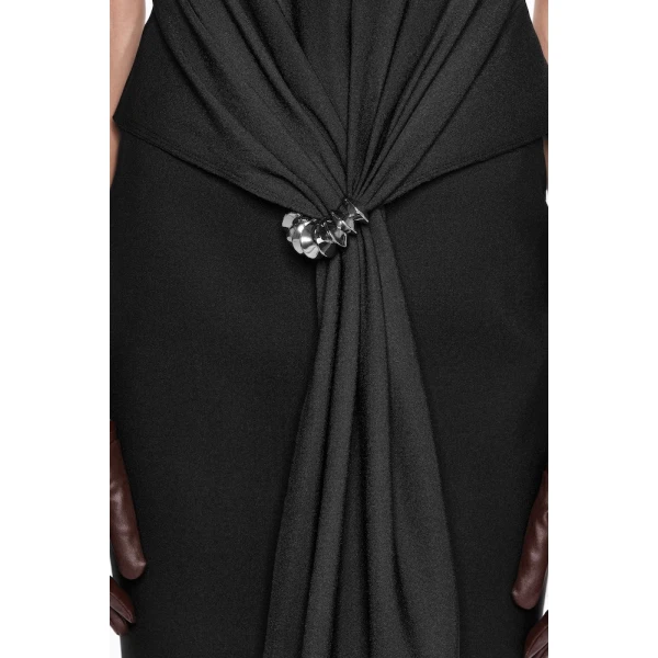 CHATS by C.Dam Hedy Vest and Skirt Set in Black, view 6