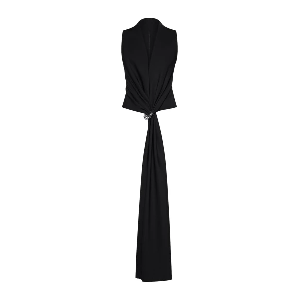 Hedy Vest and Skirt Set in Black