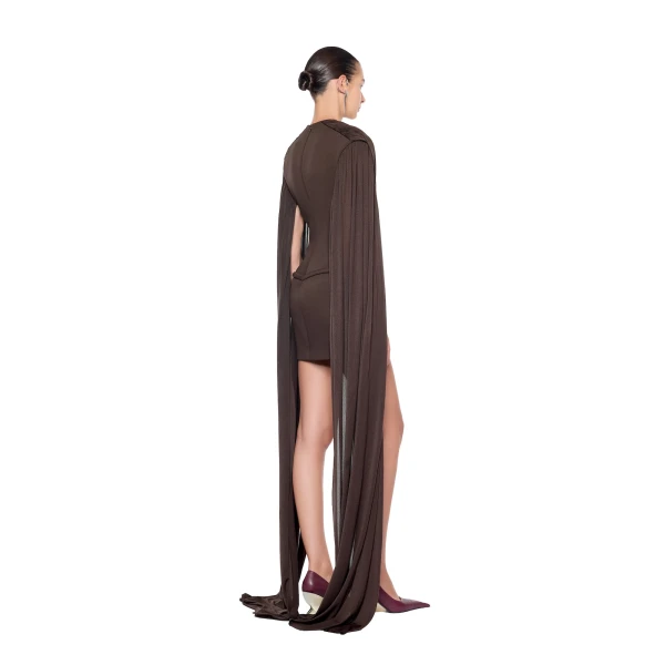 CHATS by C.Dam Irene Dress in Brown, view 3