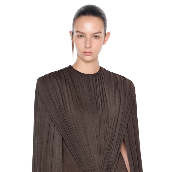 CHATS by C.Dam Irene Dress in Brown, view 4