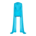 CHATS by C.Dam Irene Dress in Cerulean Blue