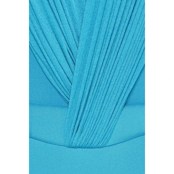 CHATS by C.Dam Irene Dress in Cerulean Blue, view 5