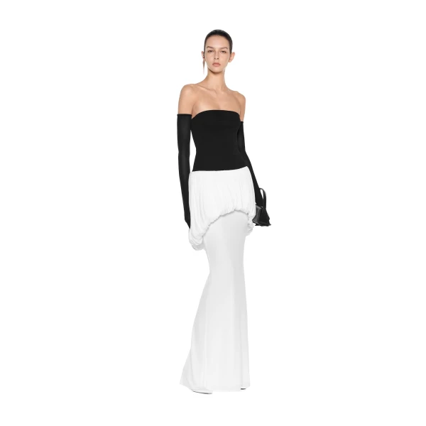 CHATS by C.Dam Katherine Dress in Black and White, view 2