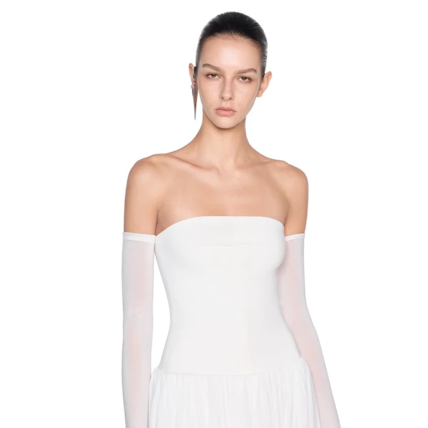 CHATS by C.Dam Katherine Dress in White, view 4