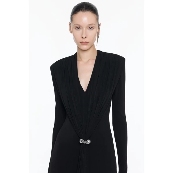 CHATS by C.Dam Keid Dress in Black, view 4