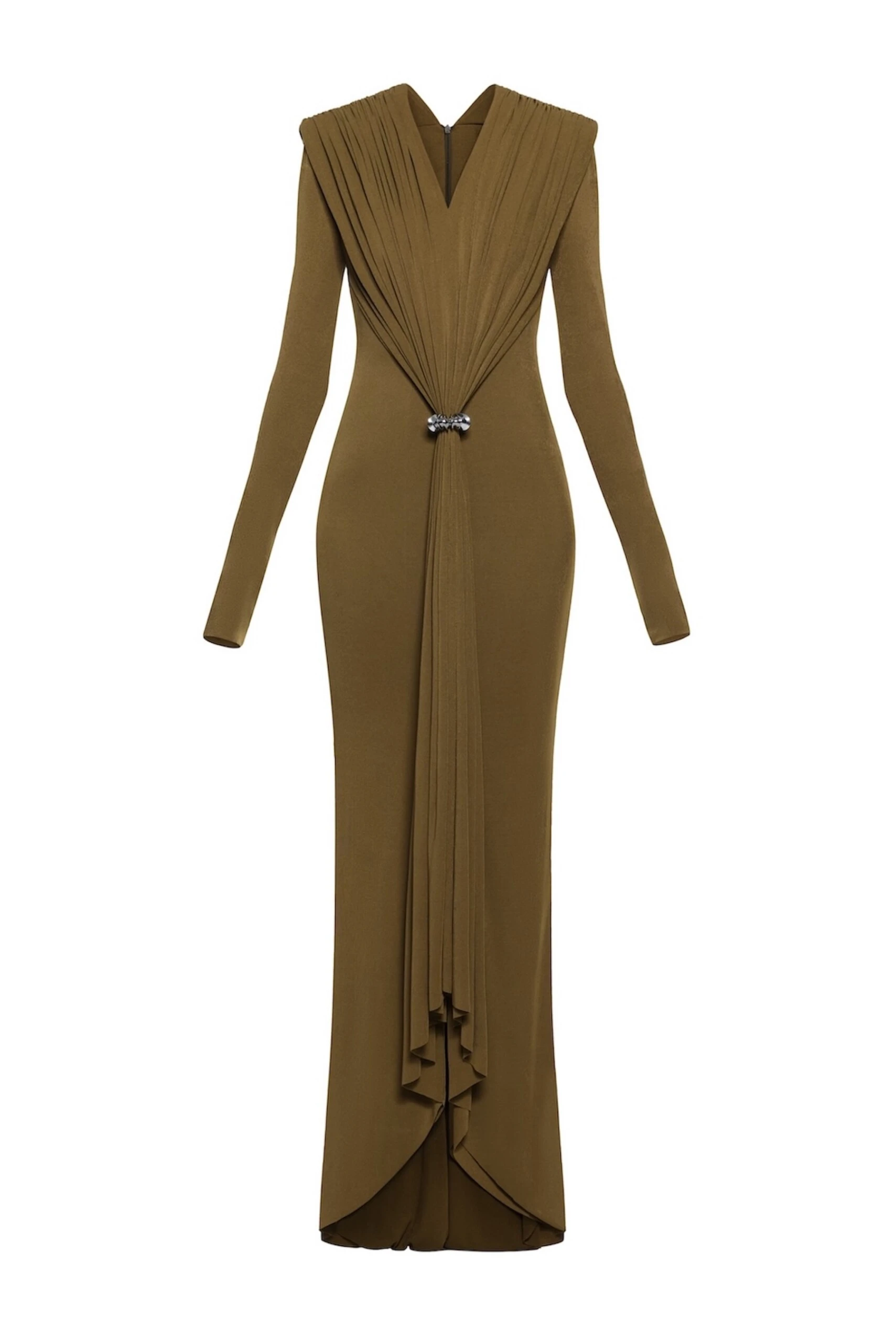 CHATS by C.Dam Keid Dress in Brown Moss CHATS by C.Dam Keid Dress in Brown Moss