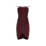 CHATS by C.Dam Lise Dress in Maroon