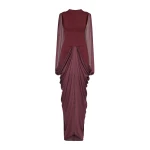 CHATS by C.Dam Lynn Dress in Reddish Brown