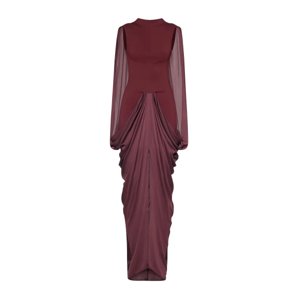 CHATS by C.Dam Lynn Dress in Reddish Brown