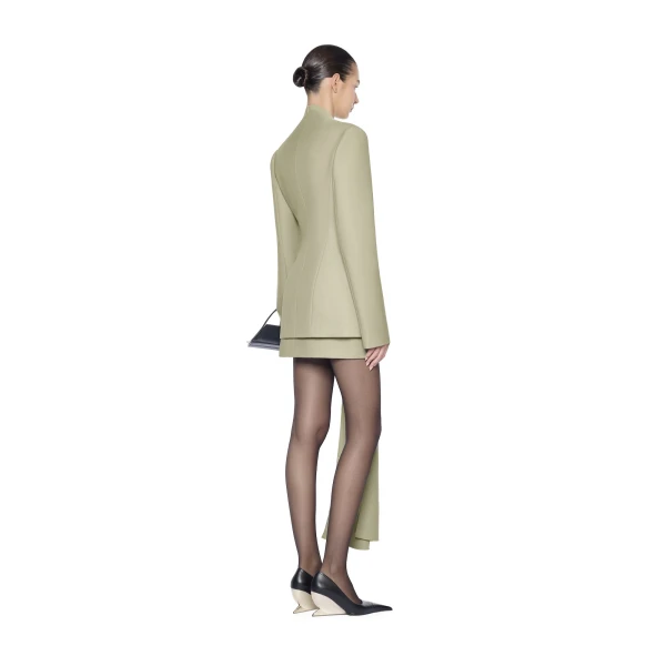 CHATS by C.Dam Mae Blazer in Sage Olive, view 3