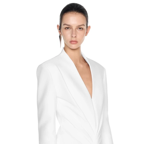 CHATS by C.Dam Mae Blazer in White, view 6